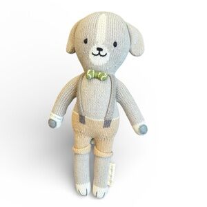 Cuddle + Kind Noah the Dog 13” Plush Animal Toy Hand Knit Peru Baby Gift Cozy